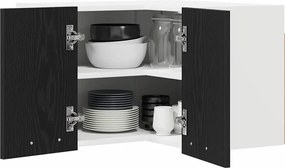 vidaXL Κρεμαστό ντουλάπι Μαύρος Δρυς και Λευκό 57 x 57 x 40 εκ.