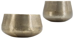 Artekko Trophy Διακοσμητικό Δοχείο Κασπώ Μέταλλο Χρυσό (19,5x19,5x33)cm Σετ/2 Artekko 48640