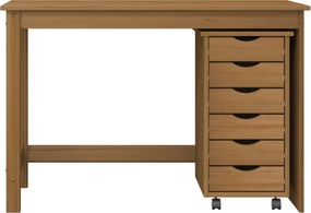 vidaXL Σετ Γραφείου και Κινητού Ντουλαπιού MOSS 2 pcs Μέλι Καφέ