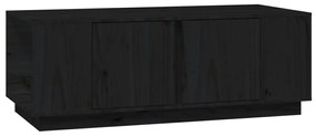 vidaXL Τραπεζάκι Σαλονιού Μαύρο 110 x 50 x 40 εκ από Μασίφ Ξύλο Πεύκου