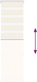 vidaXL Ζέβρα τυφλή μπεζ μάρμαρο Πλάτος υφάσματος 40,9 εκ. Πολυεστέρας