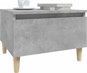 vidaXL Τραπέζια Βοηθητικά 2 τεμ. Γκρι Σκυροδ. 50x46x35 εκ. Επεξ. Ξύλο