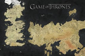 Εικονογράφηση Game of Thrones - Westeros Map