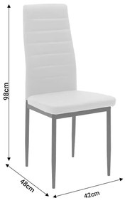Καρέκλα Parker pakoworld PU cappuccino-μαύρο πόδι 42x48x98εκ