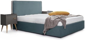 Επενδυμένο Κρεβάτι Ritz-Petrol-150 x 200-Ξύλα Ελάτου