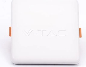 LED V-TAC Πάνελ mini 18W SAMSUNG Chip Τετράγωνο Ρυθμιζόμενο Θερμό Λευκό 736