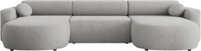 Γωνιακός καναπές Nicelo U-Γκρι Ανοιχτό