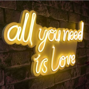 Διακοσμητικό Φωτιστικό Τοίχου All You Need Is Love 395NGR2176 60x2x32cm Led 30,2W Yellow Wallity