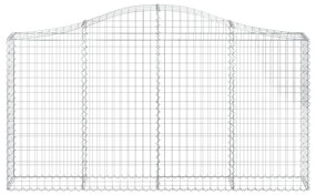 vidaXL Συρματοκιβώτια Τοξωτά 25 τεμ. 200x30x100/120 εκ. Γαλβαν. Ατσάλι