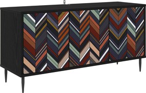 vidaXL Ντουλάπι TV OMMEN 102 x 33 x 51 εκ Μαύρη Δρυς