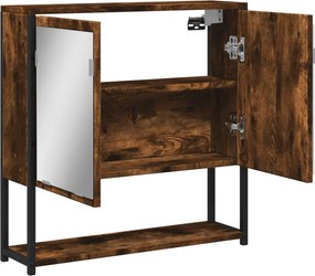 vidaXL Ντουλάπι Μπάνιου Καπνιστή Δρυς 60x16x60 εκ. Επεξεργασμένο Ξύλο