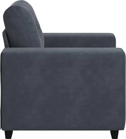 vidaXL Πολυθρόνα Σκούρο Γκρι Βελούδινη 100 x 78 x 80 εκ.