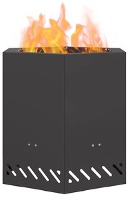 vidaXL Φωτιά Μαύρο 48 x 48 x 51 cm Κρύα έλαση από χάλυβα