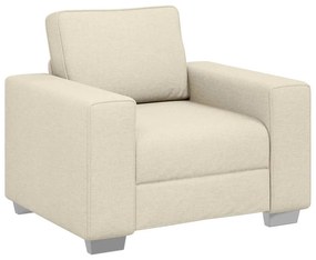 vidaXL Καναπές με μαξιλάρι με μαξιλάρι Μπεζ 100 x 77 x 82 εκ Λινό