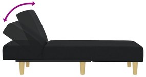 vidaXL Ανάκλιντρο Μαύρο Υφασμάτινο