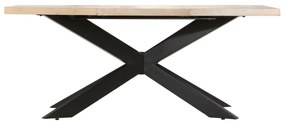 vidaXL Τραπεζαρία 180 x 90 x 76 εκ. από Μασίφ Ξεβαμμένο Ξύλο Μάνγκο