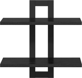 vidaXL Κρεμαστά ράφια Μαύρη Δρυς 40 x 15 x 40 εκ Επεξεργασμένο Ξύλο