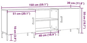 ΈΠΙΠΛΟ ΤΗΛΕΟΡΑΣΗΣ ΠΑΛΙΟ ΞΥΛΟ 150X30X50 ΕΚ. ΕΠΕΞΕΡΓΑΣΜΕΝΟ ΞΥΛΟ 857328