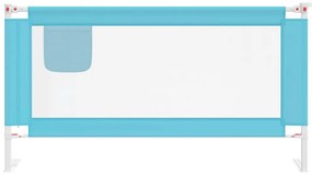 vidaXL Μπάρα Κρεβατιού Προστατευτική Μπλε 160 x 25 εκ. Υφασμάτινη