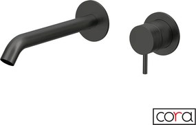 Cora Cosmo 6118 Black Brushed PVD - Εντοιχιζόμενη μπαταρία νιπτήρα