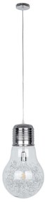 Φωτιστικό Οροφής Lamp 01677 1xΕ27 Φ30x52cm Silver-Clear GloboStar