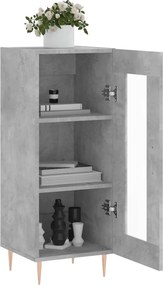 vidaXL Ντουλάπι Γκρι Σκυροδέματος 34,5x34x90 εκ. Επεξεργασμένο Ξύλο