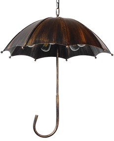 01406 GloboStar® GLOBOSTAR® UMBRELLA 01406 Vintage Κρεμαστό Φωτιστικό Οροφής με Ντουί 5 x E27 AC 220-240V IP20 - Χάλκινο - Μ60 x Π60 x Y65cm