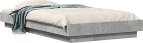 vidaXL Κρεβάτι δαπέδου Γκρι Σκυροδέματος 80 x 210 cm