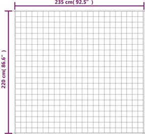 vidaXL Κουβέρτα Βαρύτητας Γκρι 220 x 235 εκ. 15 κ. Υφασμάτινη