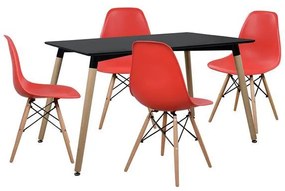 Set Dining Table 5 pieces with Table 120x80x73 cm and 4 chairs