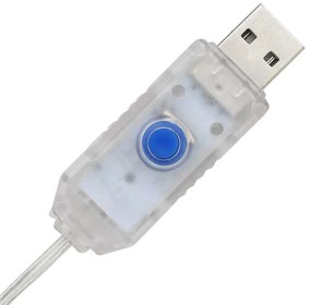 vidaXL Στεφάνι με 80 LED Θερμό λευκό 91 x 91 x 9 εκ PET