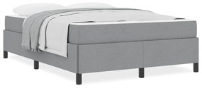 vidaXL Κρεβάτι με ελατήρια Ανοιχτό γκρι, Μαύρο 160 x 200 cm
