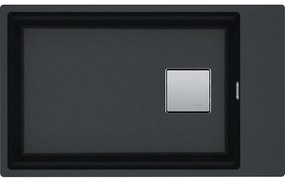 Franke Kubus 2 KNG 110-62 Matte Black Υποκαθήμενος Γρανιτένιος Νεροχύτης 80cm