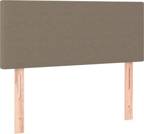 vidaXL Κρεβάτι Boxspring με Στρώμα Taupe 100 x 200 εκ. Υφασμάτινο