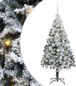vidaXL Τεχνητό Χριστουγεννιάτικο Δέντρο με 300 LED Λευκό 180 cm