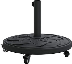 vidaXL Βάση ομπρέλας Art Deco Μαύρο Ø 45 x 39,5 εκ Σίδερο