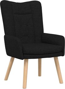 vidaXL Πολυθρόνα Μαύρο 63 x 67 x 94 εκ. Ύφασμα και κόντρα πλακέ