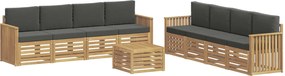 vidaXL Σετ Καναπέ 9 pcs Άσπρο και Ανθρακί 59 x 59 x 37 εκ Πολυεστέρας