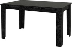Σετ τραπεζαρία 5τμχ Darlen - Vela Megapap χρώμα sencron black - λευκό 125x72x74εκ.