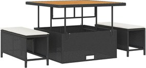 vidaXL Σετ Καναπέ Κήπου 13 pcs Μαύρο συνθετικό ρατάν