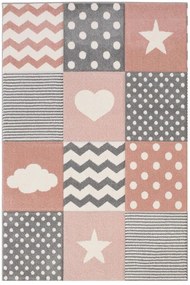 Χαλί Παιδικό Bonita 1207 Pink-Grey New Plan 160X230cm