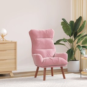 vidaXL Χαλαρωτική Πολυθρόνα Ροζ 69 x 74 x 93 εκ. Βελούδο