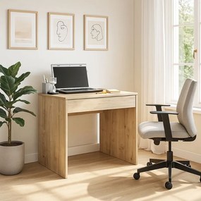 Γραφείο εργασίας Mida Megapap χρώμα sapphire oak 72x60x73,8εκ.