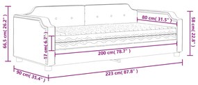 ΚΑΝΑΠΕΣ ΚΡΕΒΑΤΙ ΜΕ ΣΤΡΩΜΑ ΑΝΟΙΧΤΟ ΓΚΡΙ 80 X 200 ΕΚ. ΥΦΑΣΜΑΤΙΝΟ 3197611