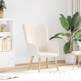vidaXL Χαλαρωτική Πολυθρόνα Κρεμ από Ίδιος Μαλλί