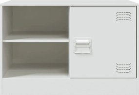 vidaXL Έπιπλο Τηλεόρασης Λευκό 67x39x44 εκ. από Χάλυβα