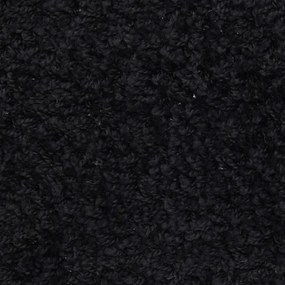 Πατάκια Σκάλας Μοκέτα 15 τεμ. Μαύρα 56 x 17 x 3 εκ. - Μαύρο