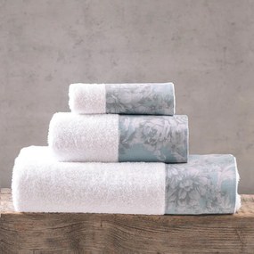 Πετσέτες Quin Σε Κουτί (Σετ 3τμχ) Blue Ρυθμός Towels Set 70x140cm 100% Βαμβάκι