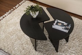 Τραπεζάκι Σαλονιού Ξύλο Μαύρο MOIRA 90x90x41