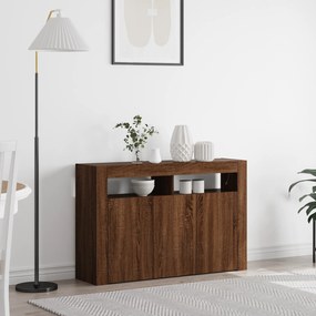 vidaXL Κονσόλα Καφέ Δρυός Επεξεργασμένο Ξύλο 116 x 30 x 75 εκ. Κονσόλα